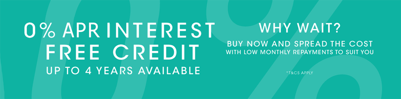 0% Interest Free Credit - Up to 4 years available