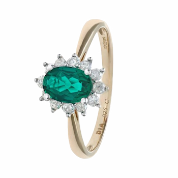 Green Engagement Ring