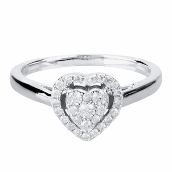 Heart Shaped Diamond Ring Mother's Day