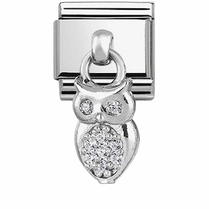 Nature Inspired Gifts Nomination Classic Silvershine Owl Charm