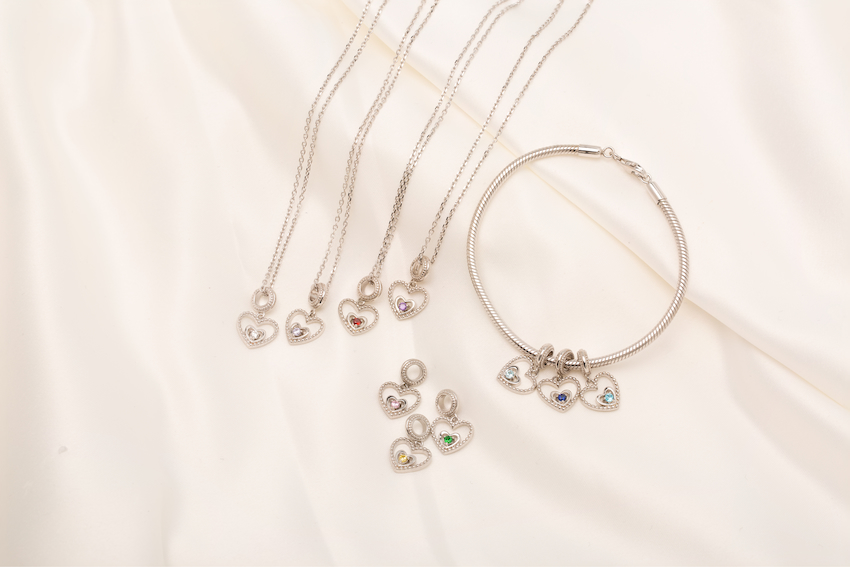 Rosa Lea Birthstone Charms