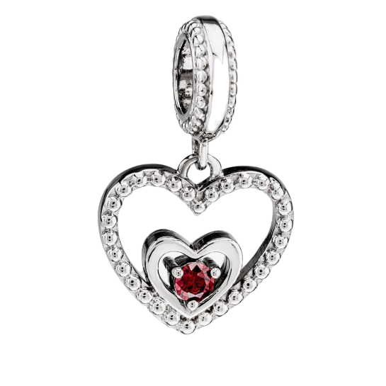 Rosa Lea January Birthstone Heart Charm