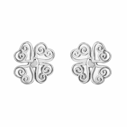 Rosa Lea Filigree Clover Earrings Wedding Day Good Luck Jewellery